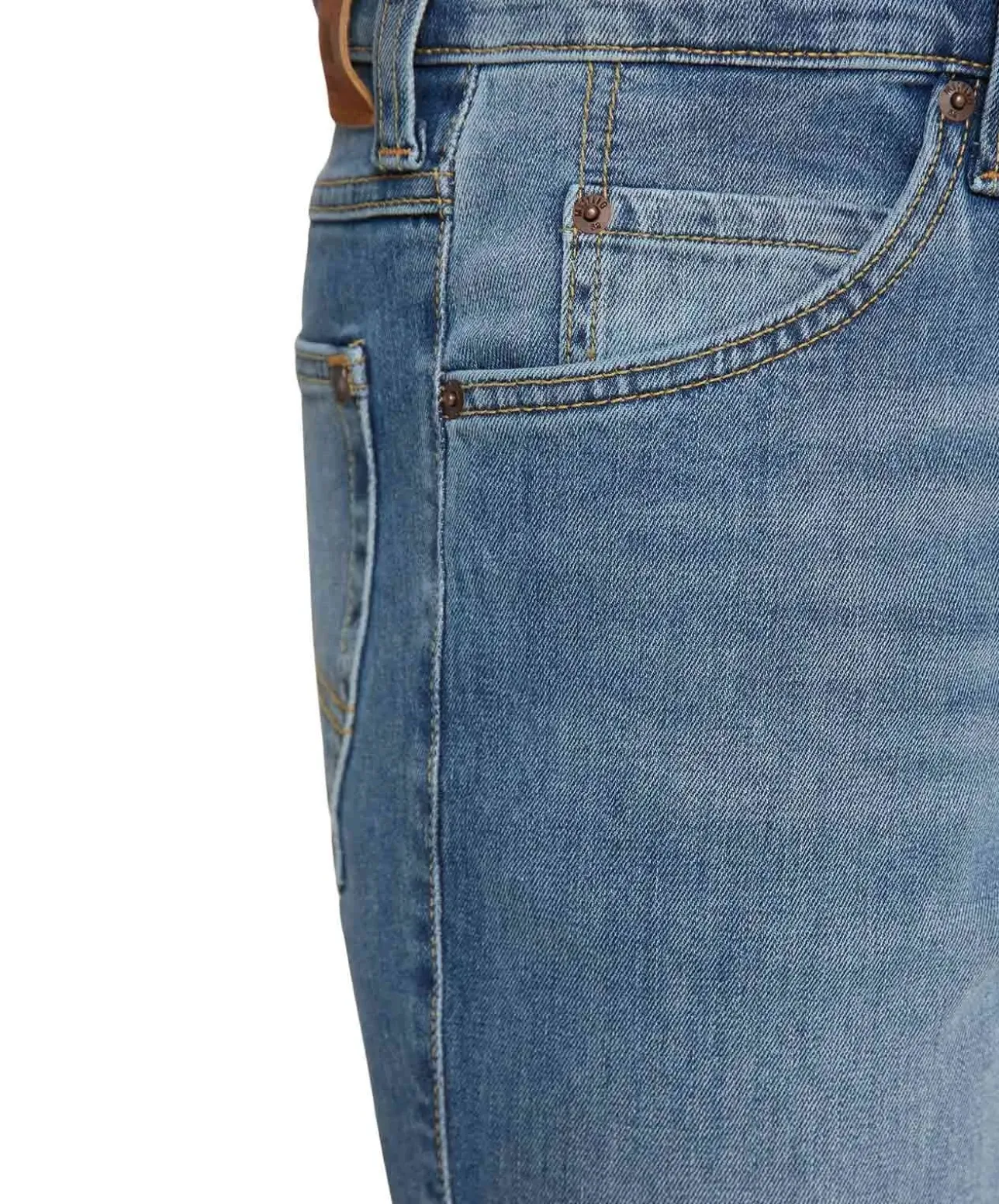 Mustang Tramper Straight Fit Jeans in mittelblauen Used Look