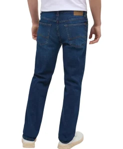 Mustang Tramper Straight Jeans in mittelblauer Used-Waschung