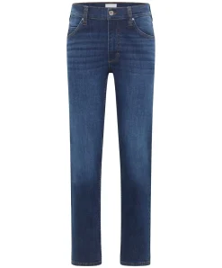 Mustang Tramper Straight Jeans in mittelblauer Used-Waschung