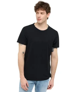 Mustang T-Shirt Allen 2er Pack in Schwarz
