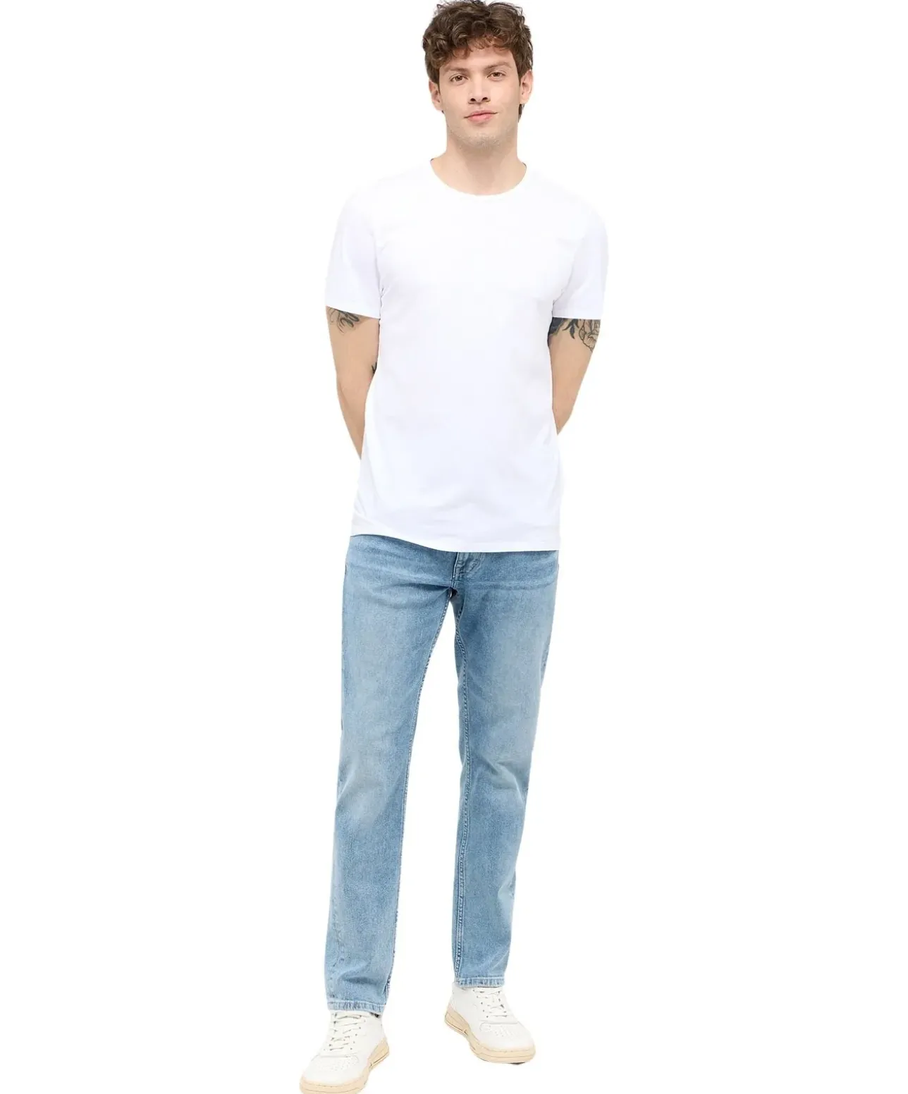 Mustang T-Shirt Allen 2er Pack in Weiß