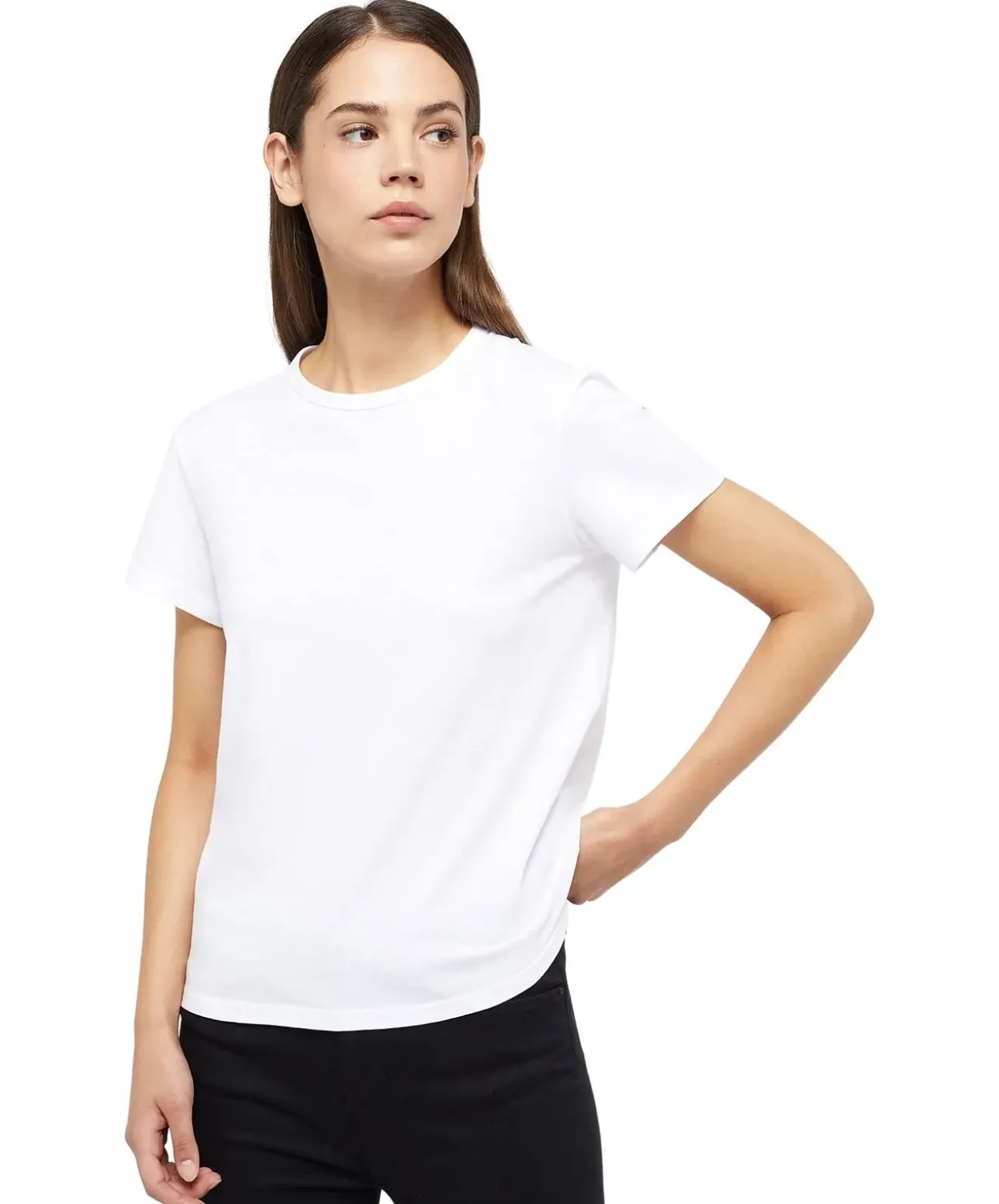 Mustang T-Shirt aus Baumwolle Ada in Weiß