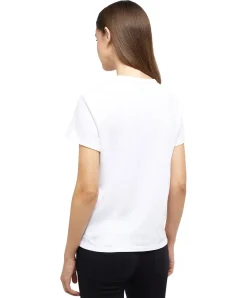Mustang T-Shirt aus Baumwolle Ada in Weiß