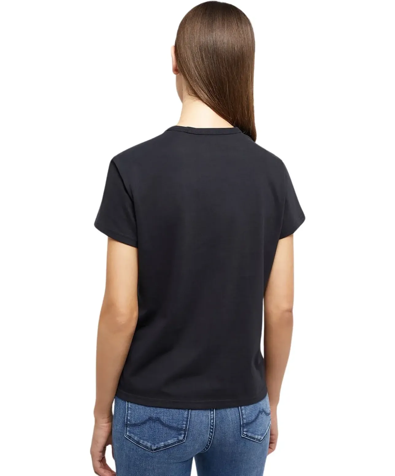 Mustang T-Shirt aus Baumwolle Ada in Schwarz