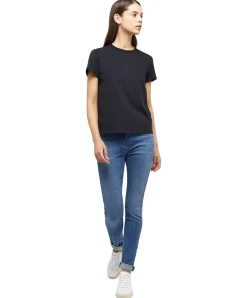 Mustang T-Shirt aus Baumwolle Ada in Schwarz