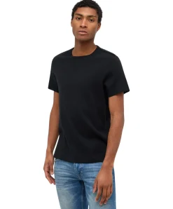 Mustang T-Shirt aus Baumwolle Allen C Basic in Schwarz