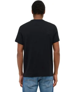 Mustang T-Shirt aus Baumwolle Allen C Basic in Schwarz