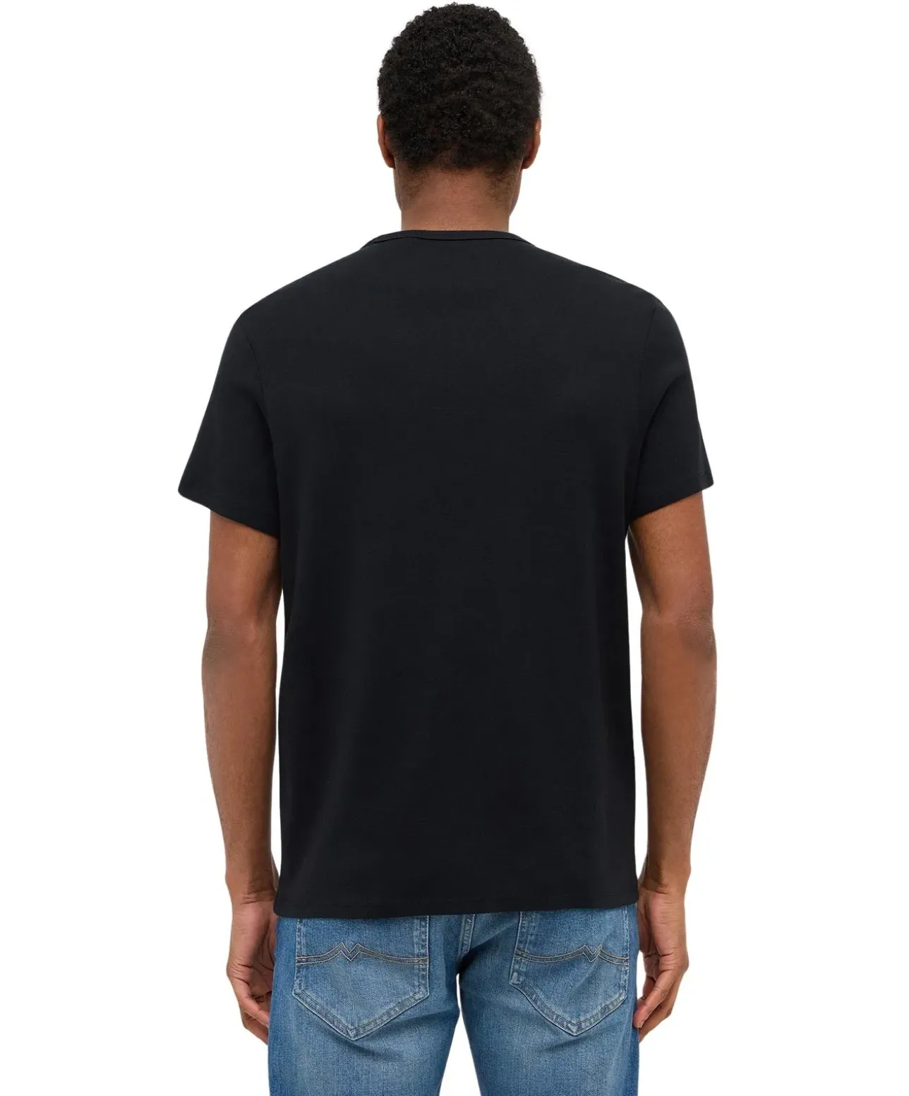 Mustang T-Shirt aus Baumwolle Allen C Basic in Schwarz