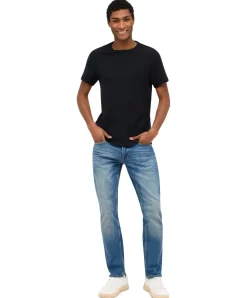 Mustang T-Shirt aus Baumwolle Allen C Basic in Schwarz