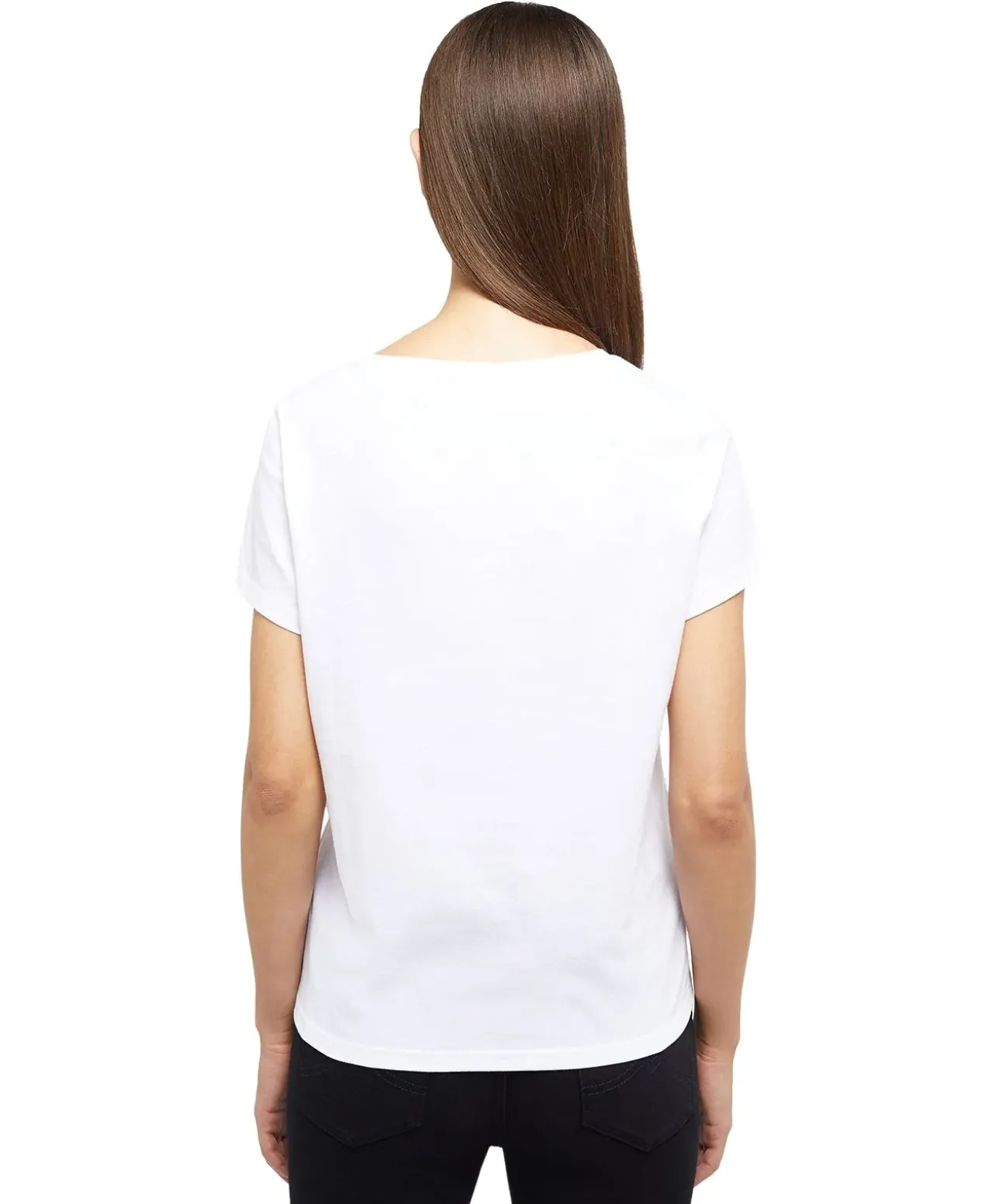 Mustang T-Shirt mit Logo Alma in Weiß