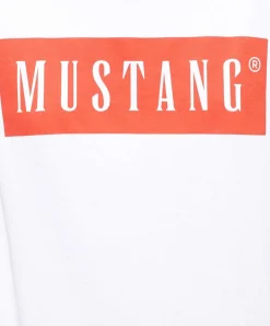 Mustang T-Shirt mit Logo Alma in Weiß