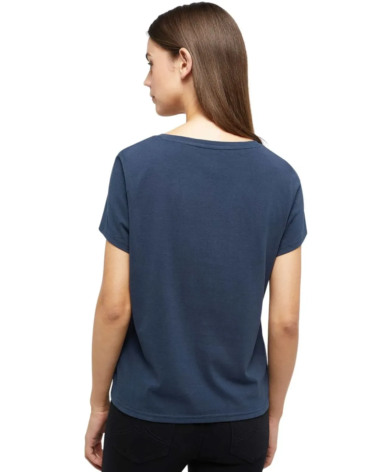 Mustang T-Shirt mit Printlogo Alma in Dunkelblau