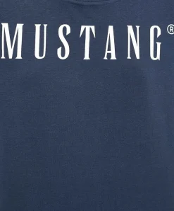 Mustang T-Shirt mit Printlogo Alma in Dunkelblau