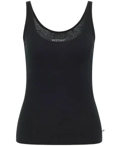 Mustang T-Shirt ohne Ärmel Lynn in Schwarz