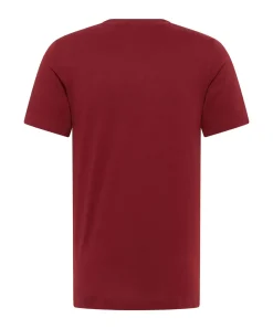 Mustang T-Shirt Print Austin in roter Syrah Färbung