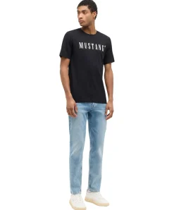 Mustang T-Shirt Print Austin in Schwarz