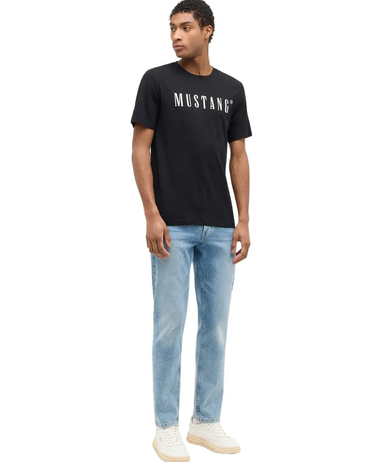 Mustang T-Shirt Print Austin in Schwarz