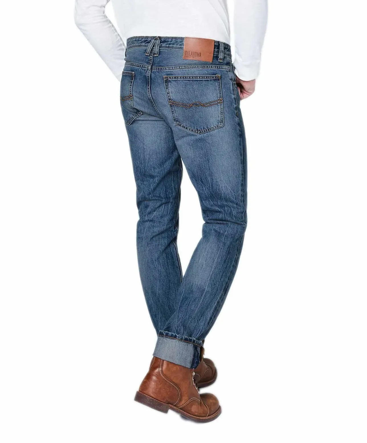 Oklahoma Herren-Jeans Straight Leg Tom in Vintage Blue