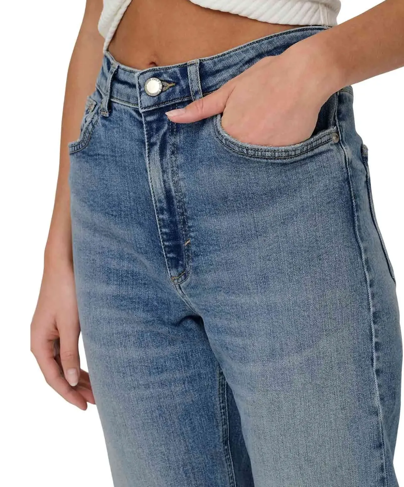 ONLY Jeans Juicy Flared Fit in Mittelblau