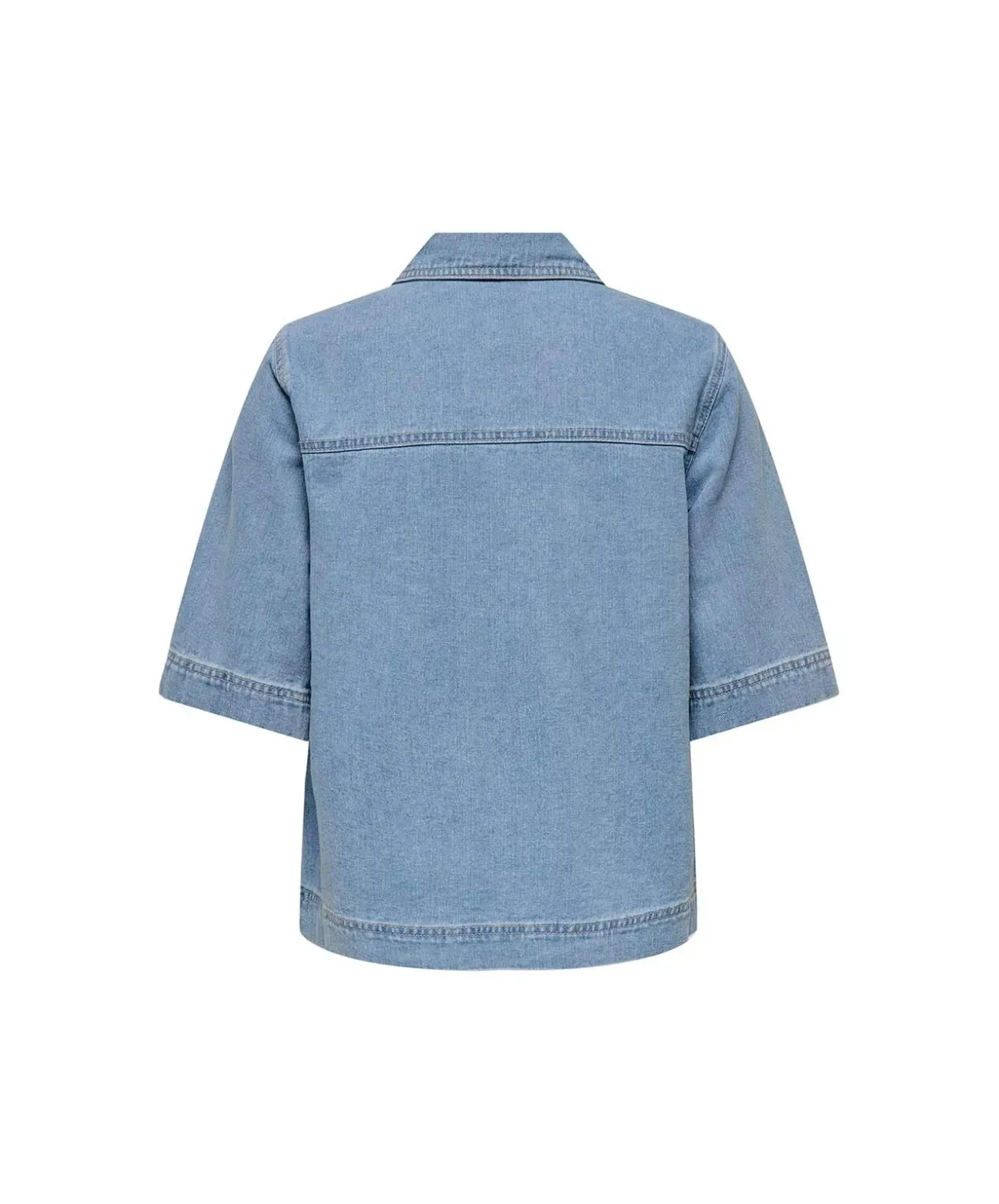 Only Jeansbluse Belle in hellblau mit Brusttaschen