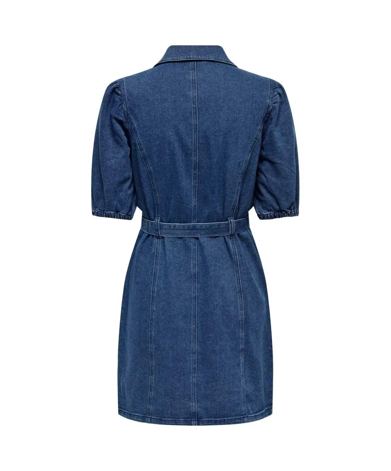 ONLY Jeanskleid Vibbe in Mittelblau mit Puffärmel