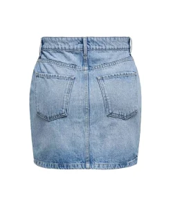 ONLY Jeans-Minirock Stella in Blau mit heller Waschung