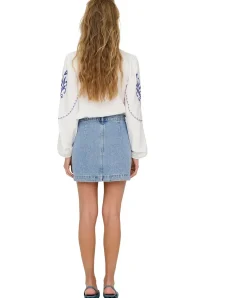 ONLY Jeansrock Amazing in Stone-Waschung mit Knopfleiste