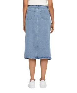 ONLY Jeansrock Bianca in Stone-Waschung mit Schlitz