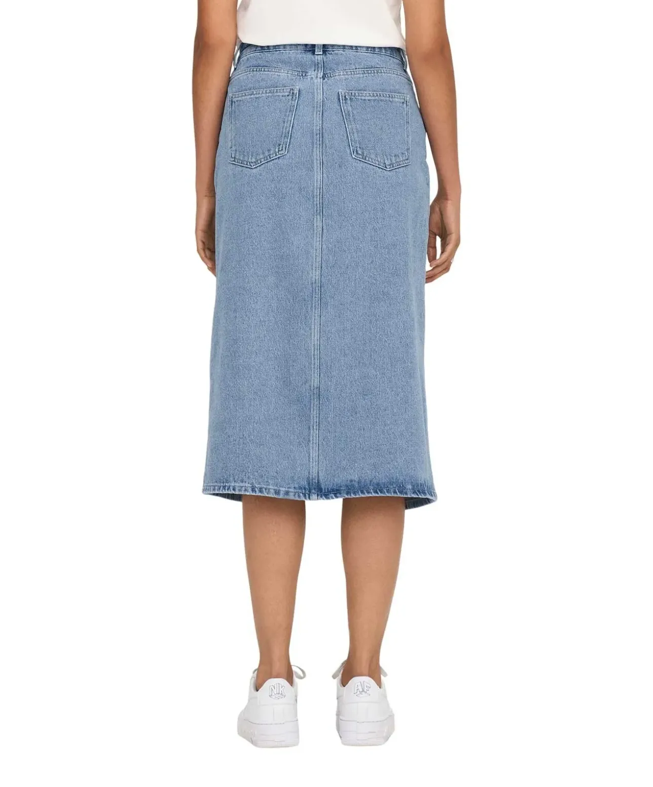 ONLY Jeansrock Bianca in Stone-Waschung mit Schlitz