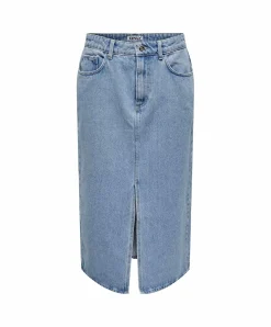 ONLY Jeansrock Bianca in Stone-Waschung mit Schlitz