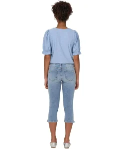 ONLY Jeansshorts Blush in Blau mit Skinny Fit