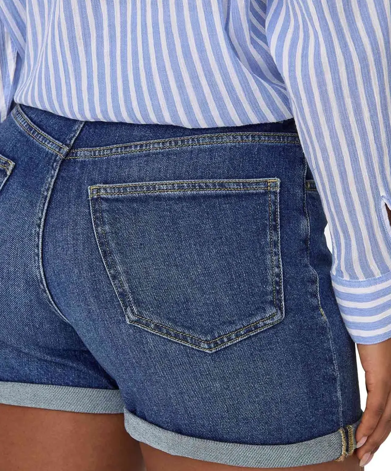 ONLY Jeansshorts Josephine in mittelblau im Bermuda-Stil