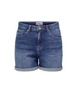 ONLY Jeansshorts Josephine in mittelblau im Bermuda-Stil