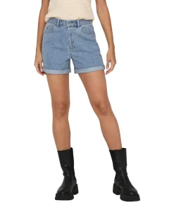 ONLY Jeansshorts Vega mit hoher Taille in Hellblau