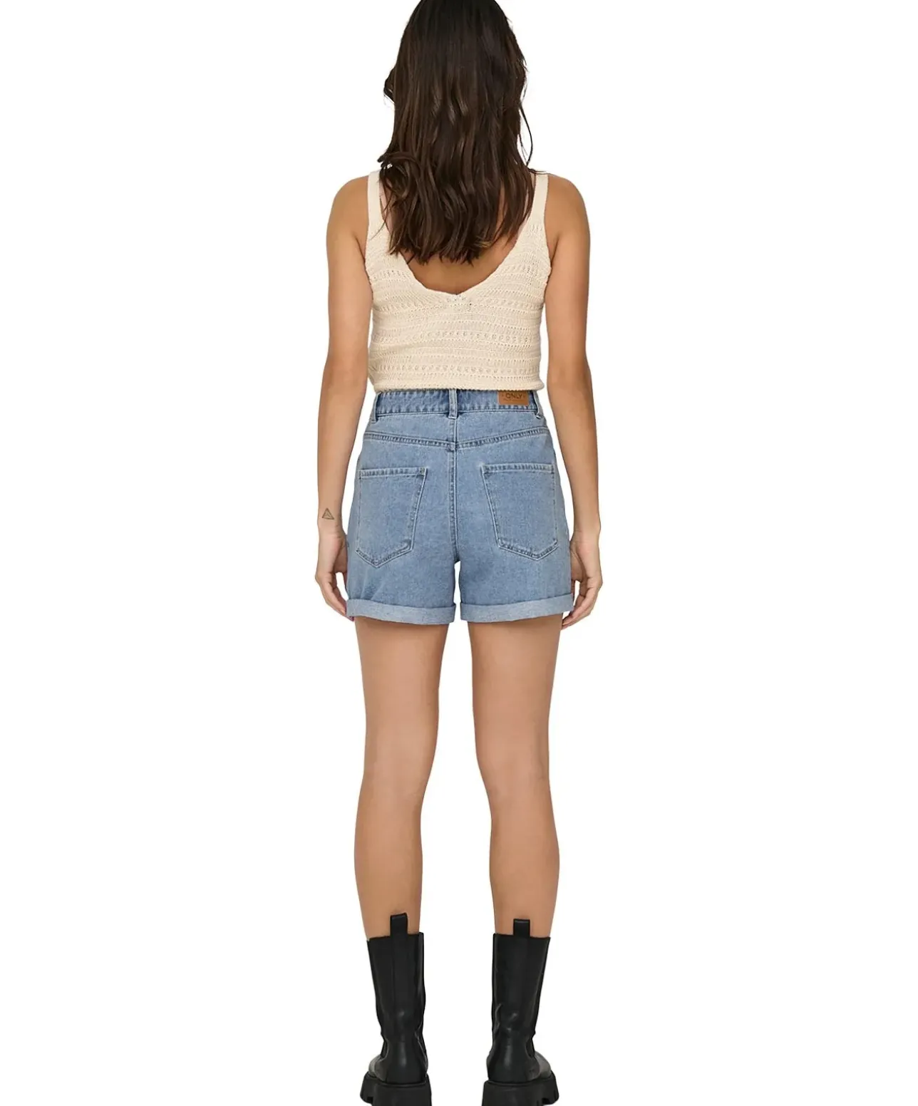 ONLY Jeansshorts Vega mit hoher Taille in Hellblau