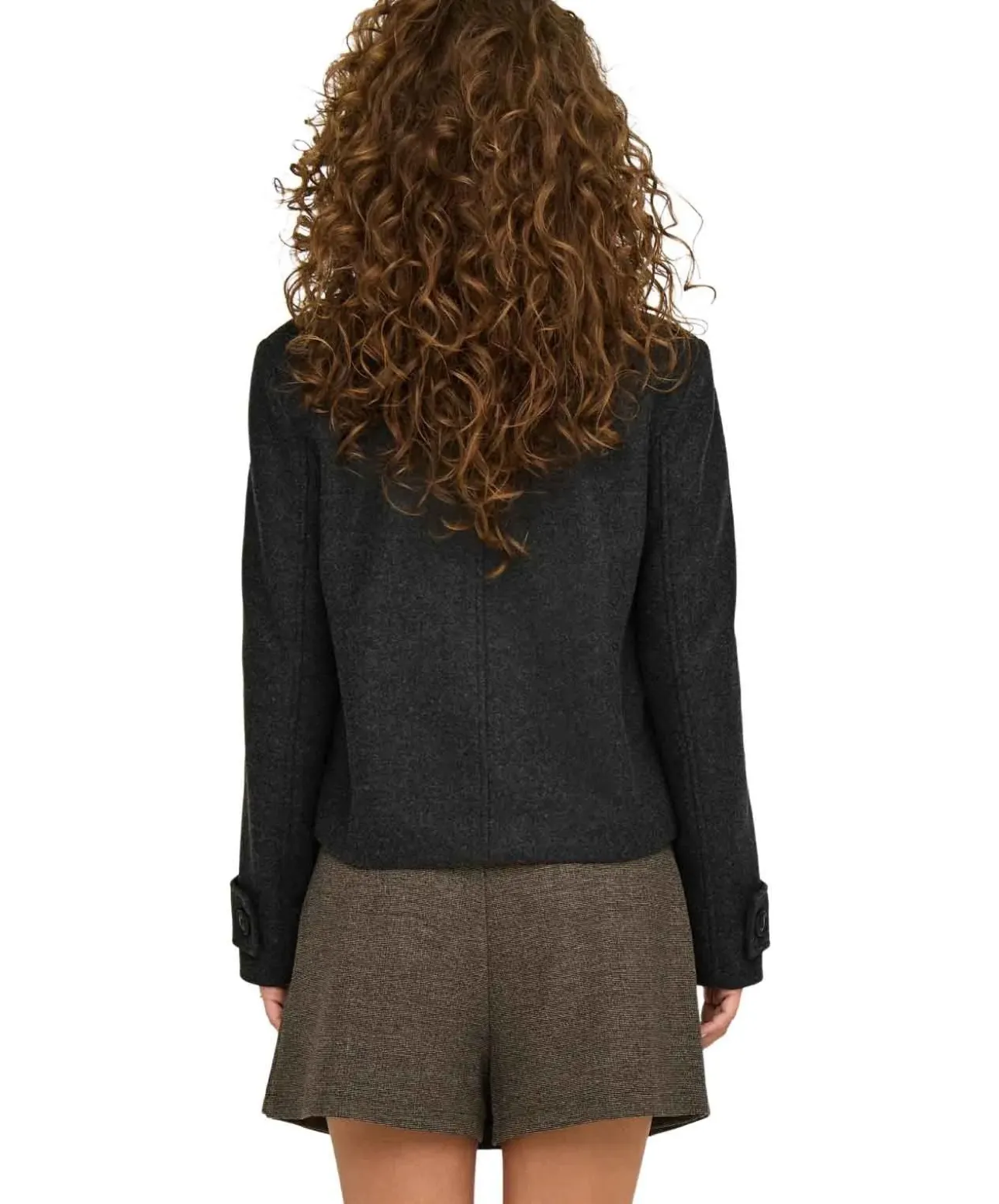 ONLY Kurzjacke Freja mit Revers in Dunkelgrau