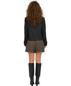 ONLY Kurzjacke Freja mit Revers in Dunkelgrau