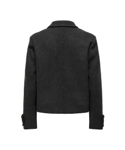 ONLY Kurzjacke Freja mit Revers in Dunkelgrau