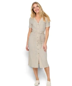 ONLY Maxikleid Siesta mit Kragen und Brusttaschen