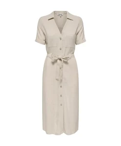 ONLY Maxikleid Siesta mit Kragen und Brusttaschen
