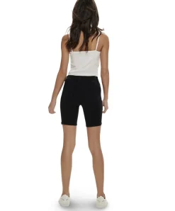 ONLY Rain Jeansshorts lang in Schwarz mit Stretch