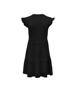 ONLY Sommerkleid May in Schwarz mit Rüschen