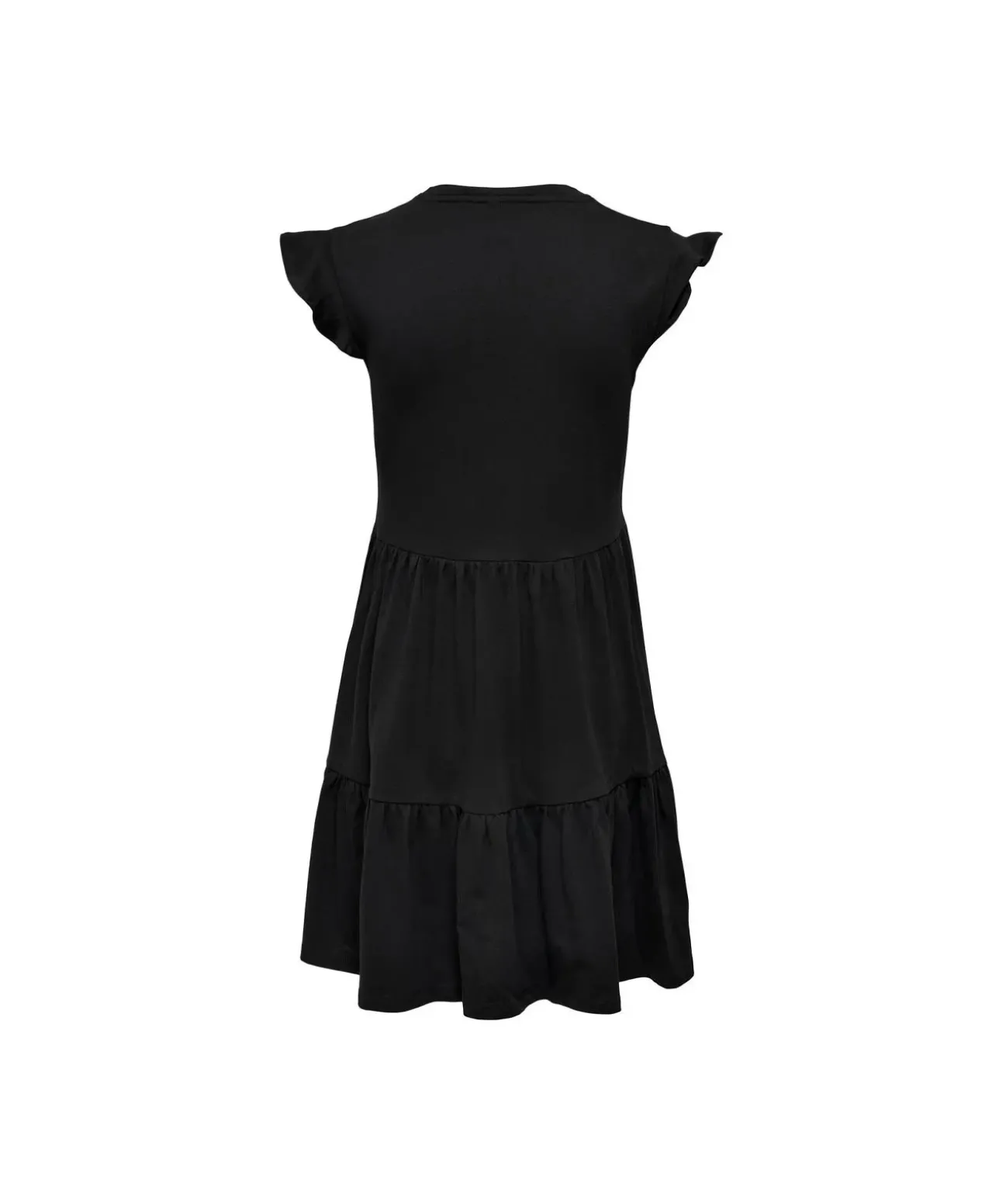 ONLY Sommerkleid May in Schwarz mit Rüschen