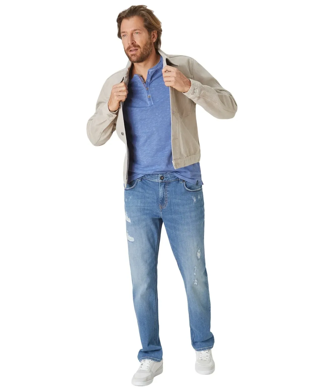 Paddocks Ben Jeans in Mittelblau mit mit Destroyed Effekten