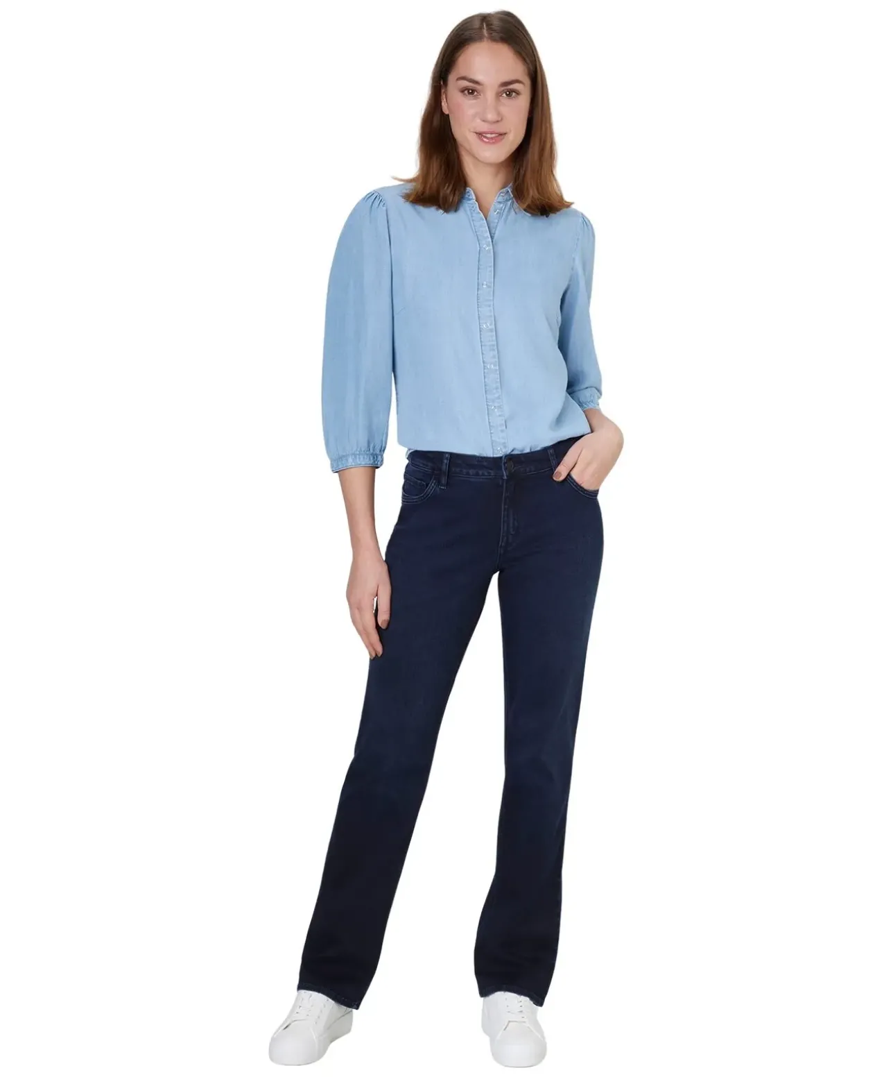 Paddocks Jeans Lara mit Straight Fit in Blue Black Waschung