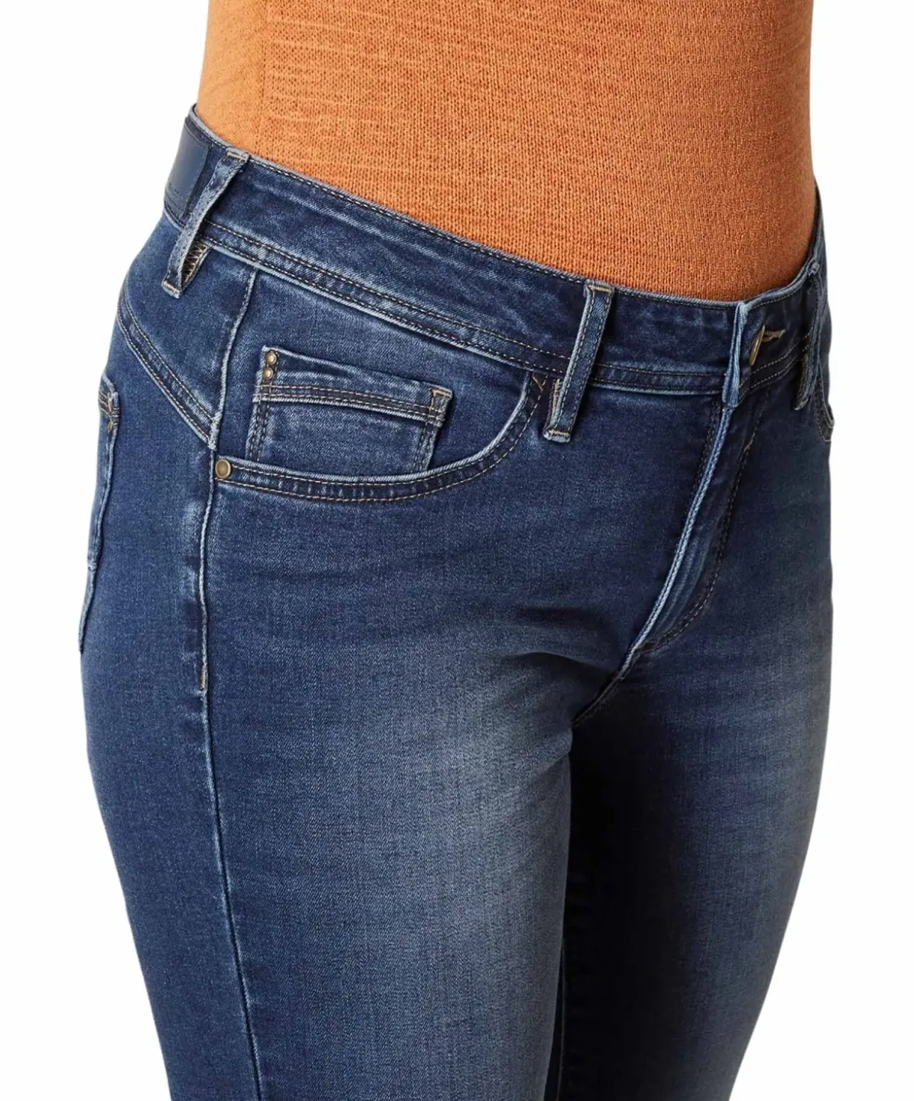 Paddocks Jeans Lia in Mittelblau mit Slim Fit