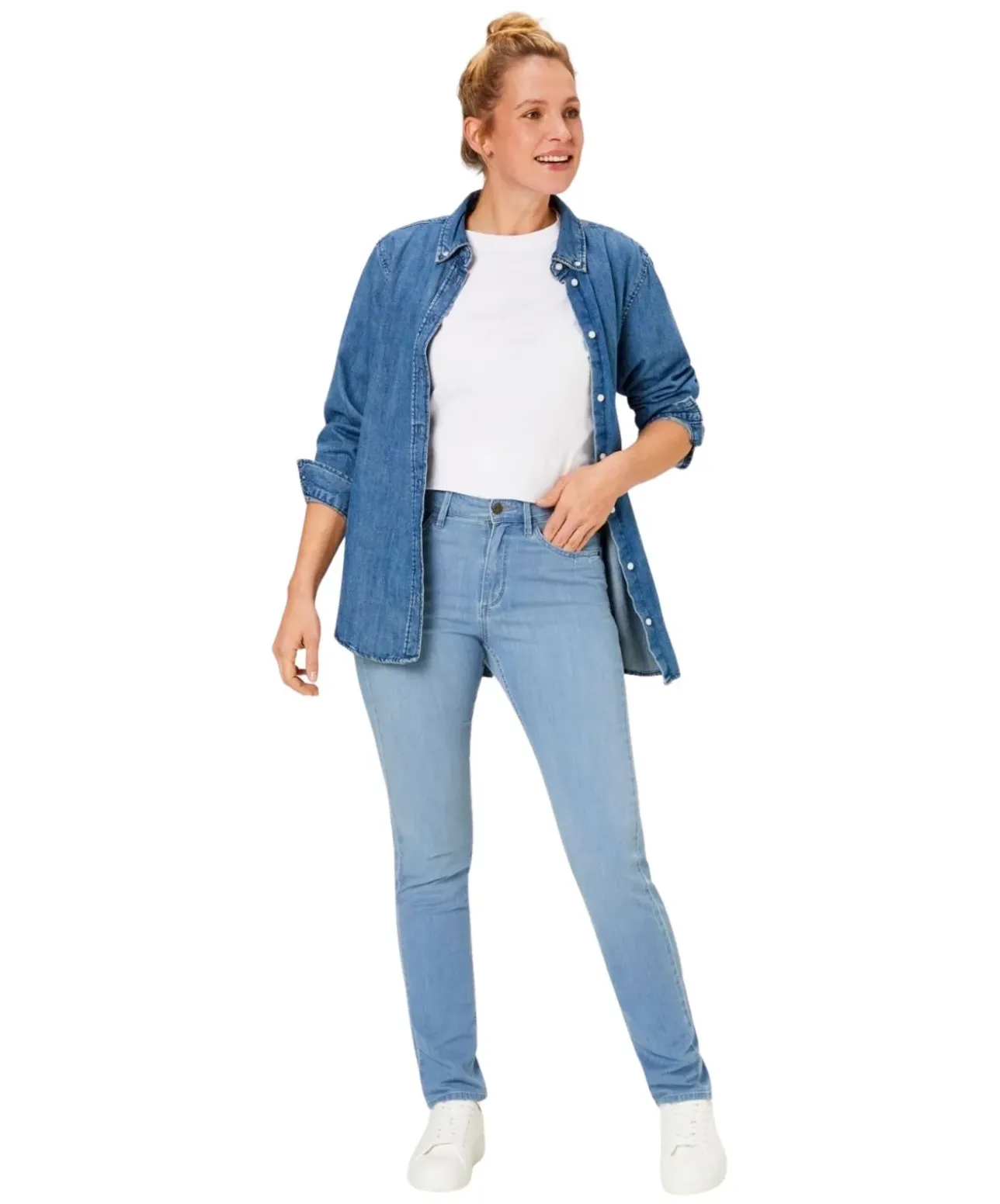 Paddocks Jeans Pat mit hohem Bund in Hellblau