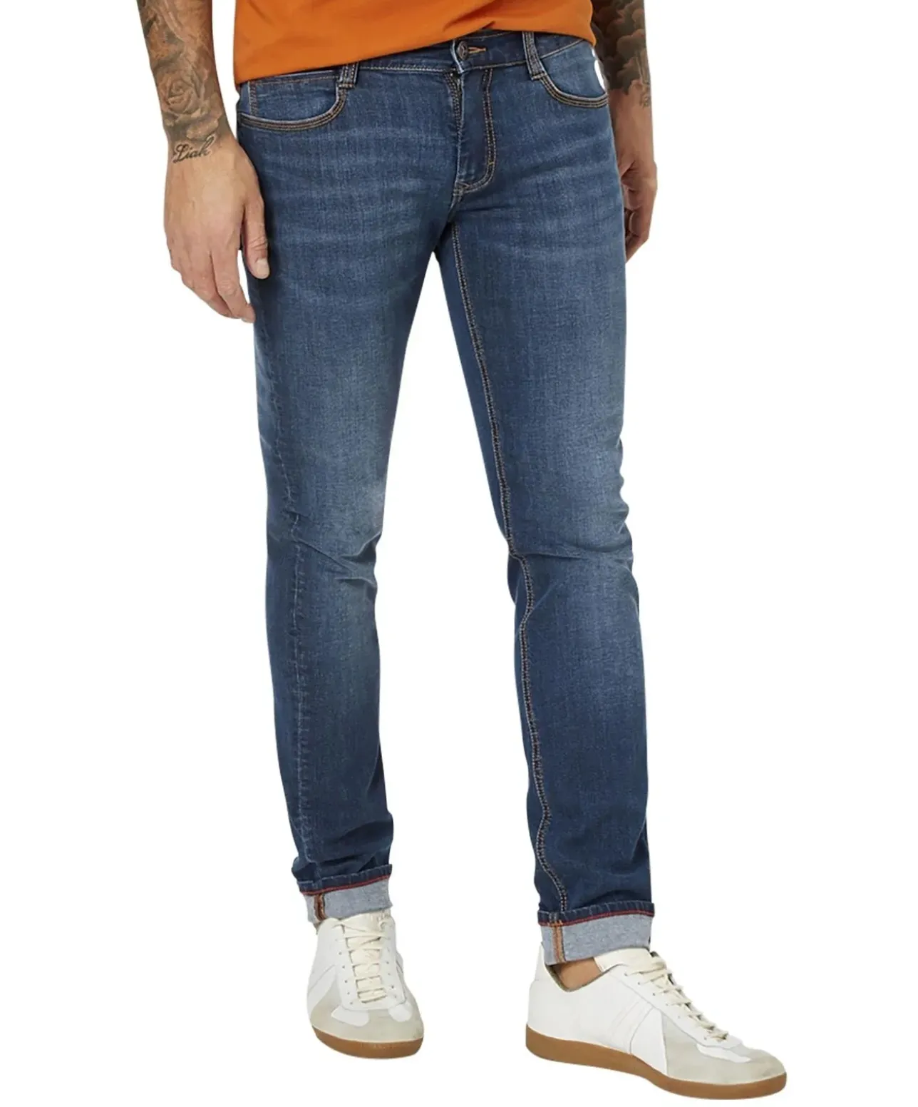 Paddocks Jeans Slim Fit Dean in mittelblauem Used