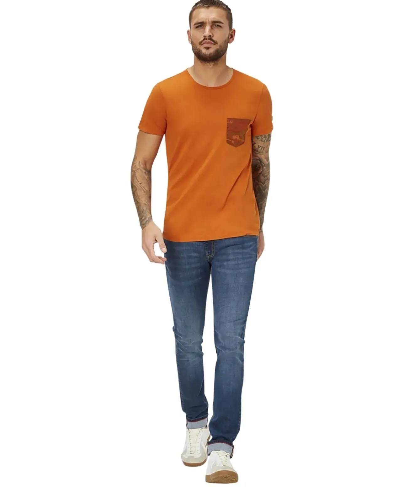 Paddocks Jeans Slim Fit Dean in mittelblauem Used