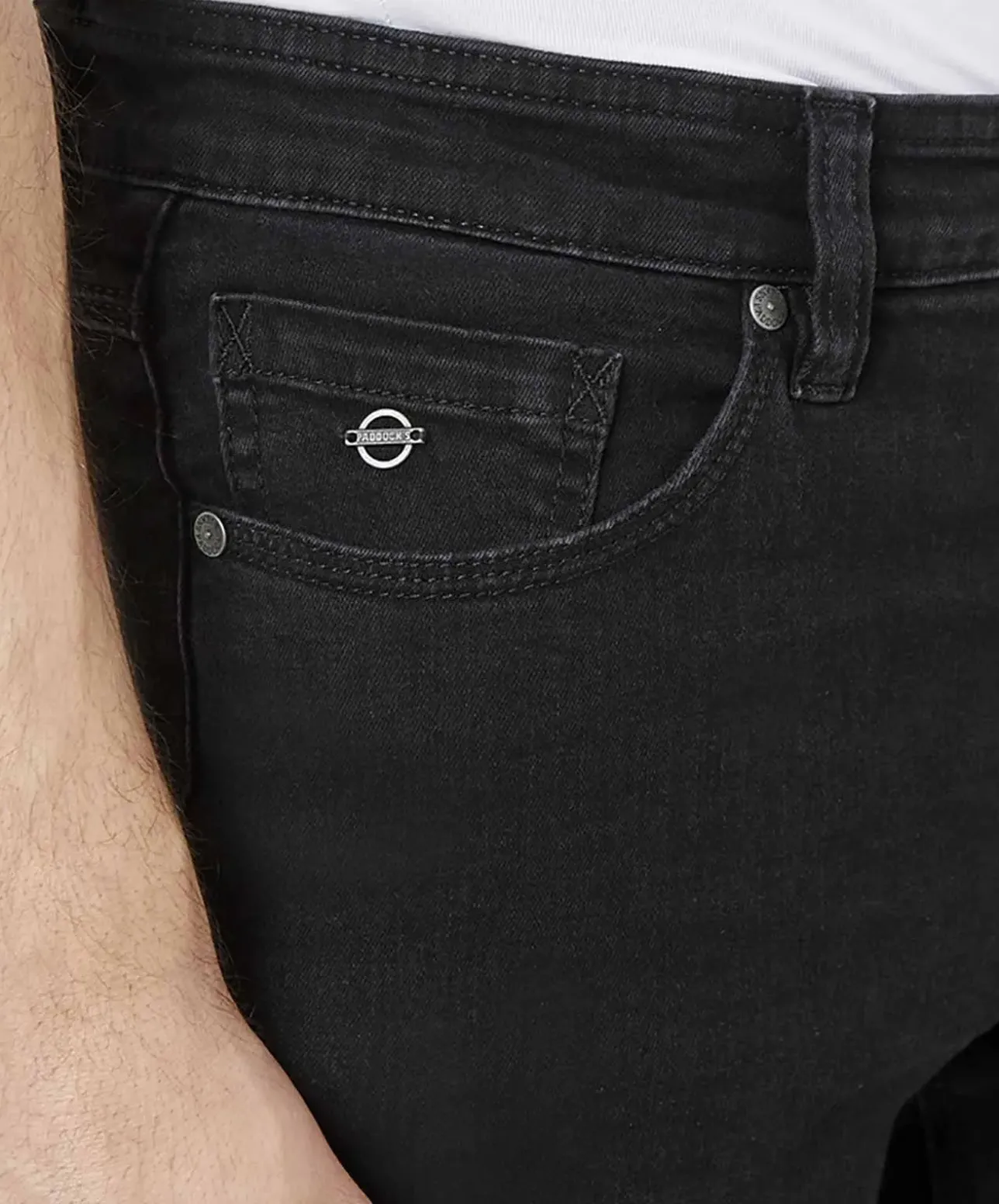 Paddock's Jeans Slim Fit Ranger Pipe in Schwarz